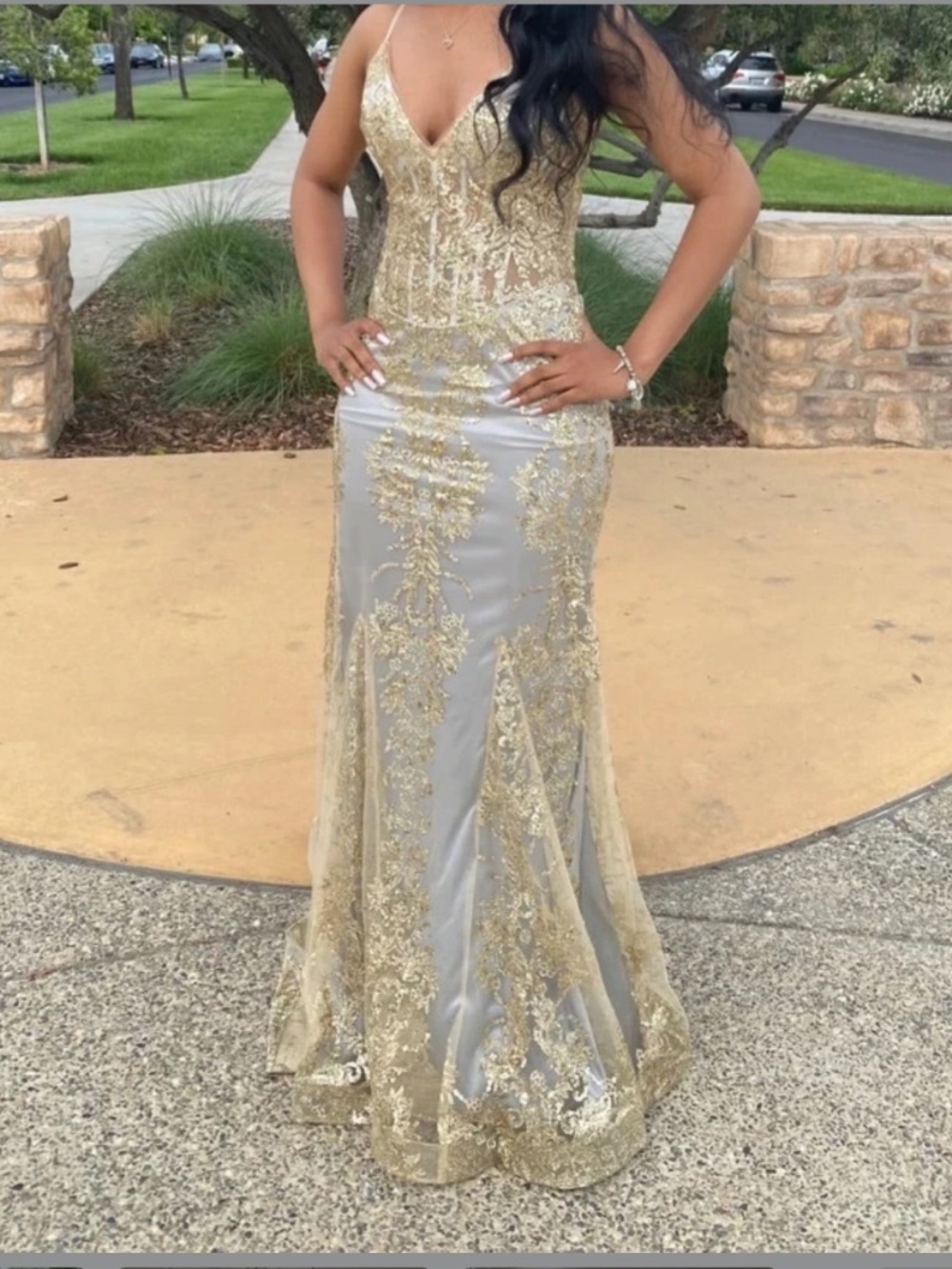 Shimmer Corset Bodice Mermaid Gown